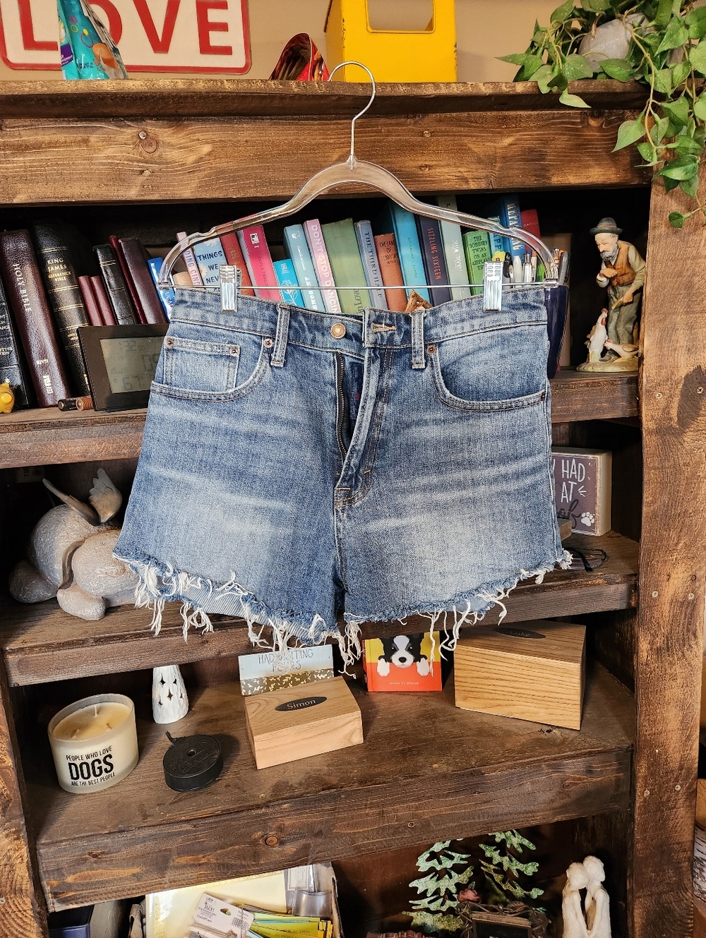 Lucky Brand Light Blue Frayed Hem Denim Cutoff Shorts